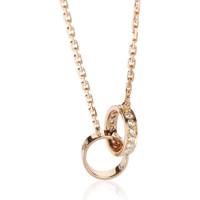 Cartier Rose Gold Diamond Love Necklace fv