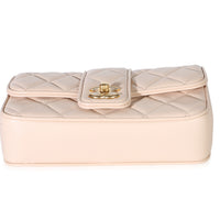 Chanel Pale Pink Quilted Lambskin Mini Tab Flap Bag Handbag 5