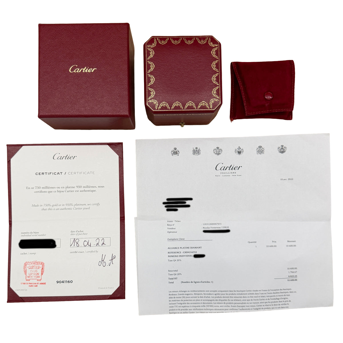 Cartier Platinum Diamond Etincelle Band ad1