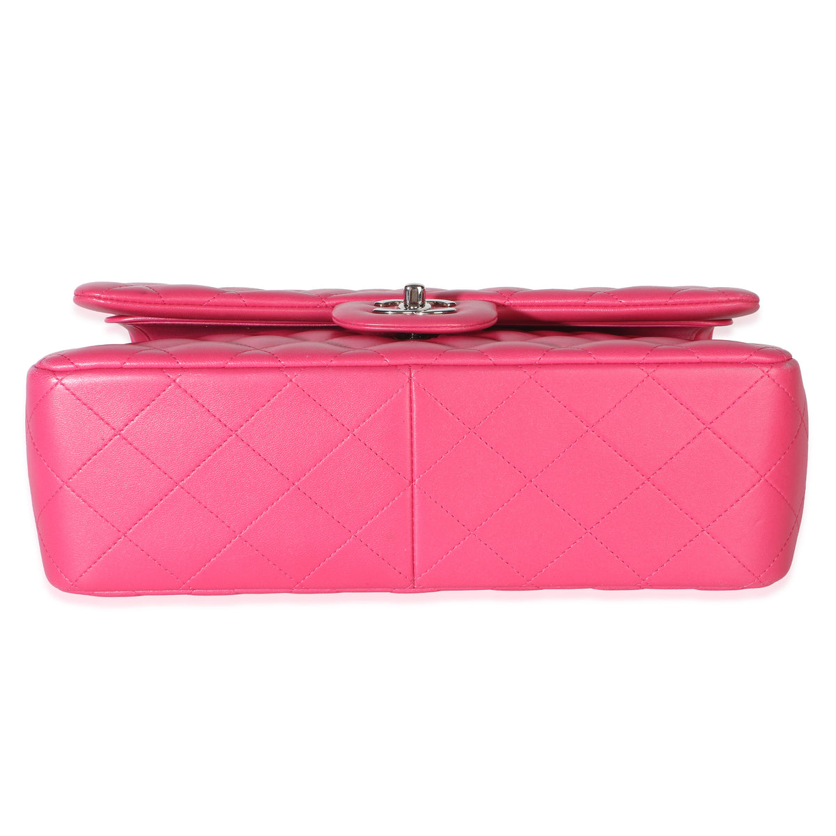 Chanel Pink Quilted Lambskin Jumbo Double Flap Bag Handbag 5