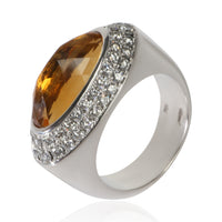 Chopard White Gold Citrine and Diamond Cocktail Ring 4