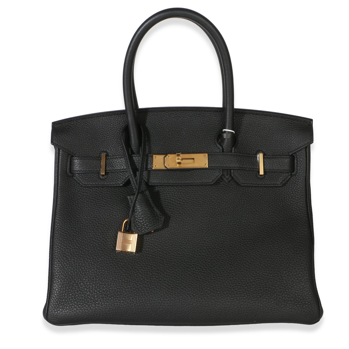 Hermès Black Togo Birkin 30 RGHW Handbag fv