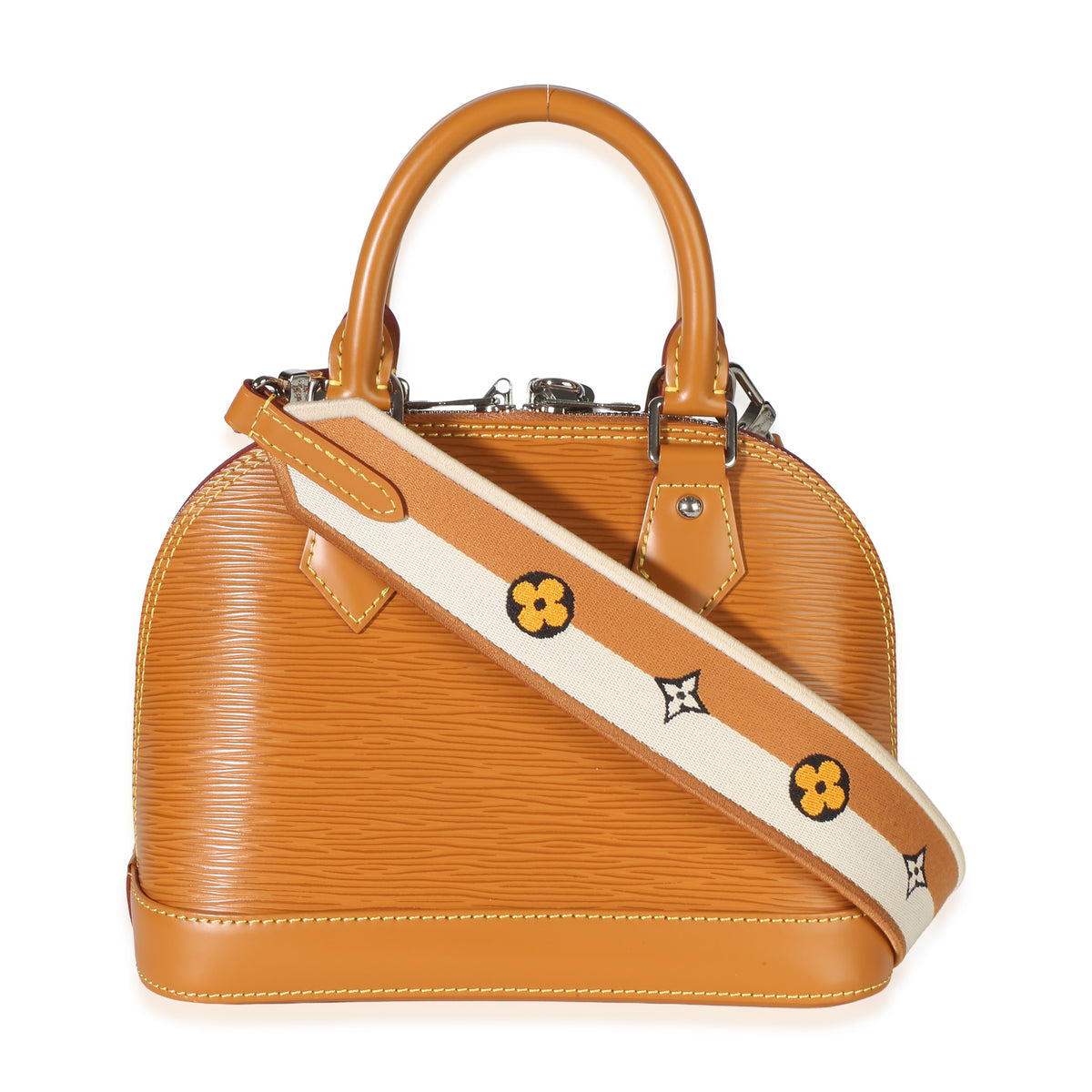 Louis Vuitton Gold Honey Epi Jacquard Alma BB Handbag 4