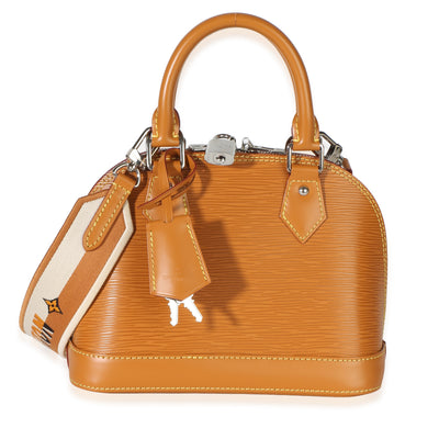 Louis Vuitton Gold Honey Epi Jacquard Alma BB Handbag fv