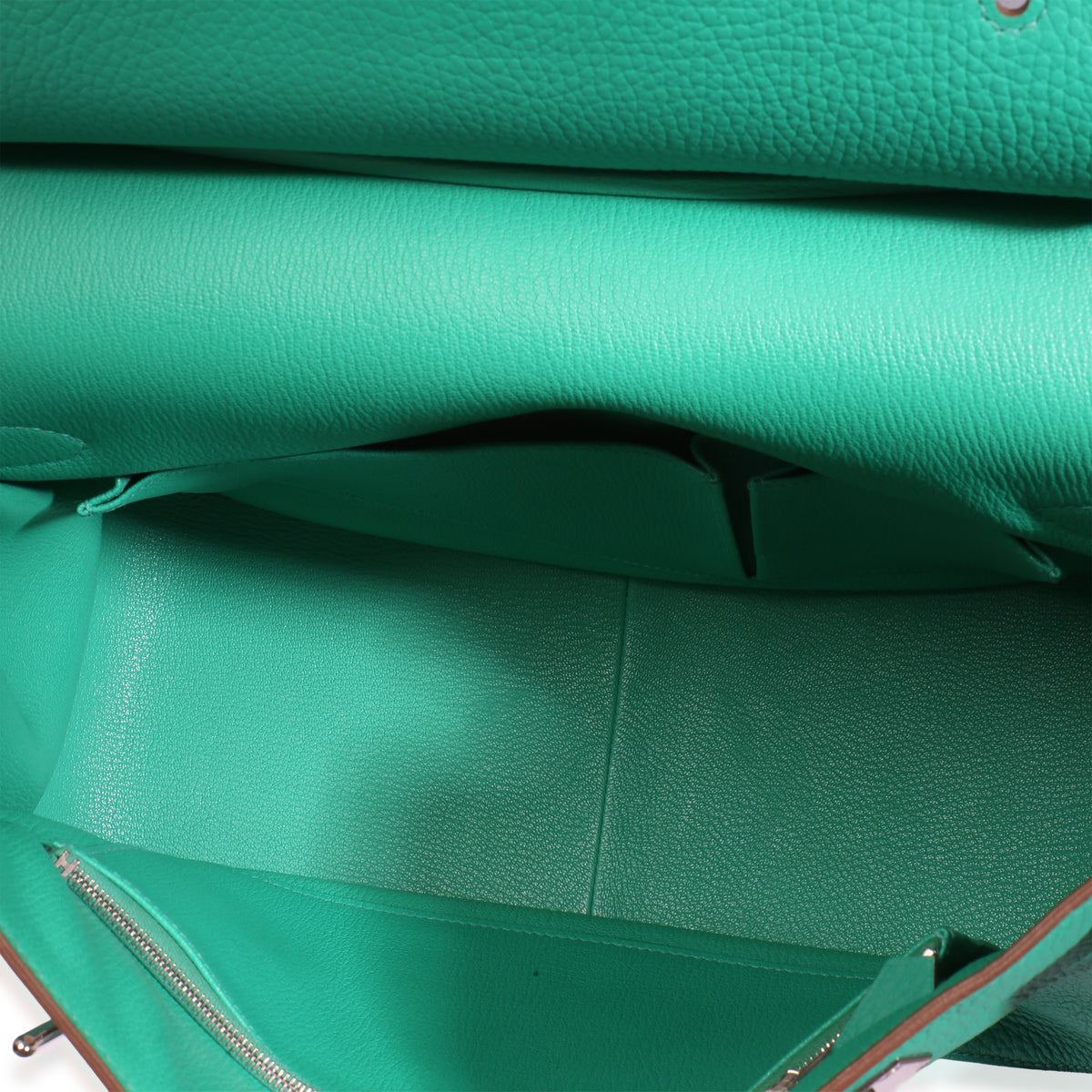 Hermès Menthe Clemence Jypsiere 34 PHW Handbag 11