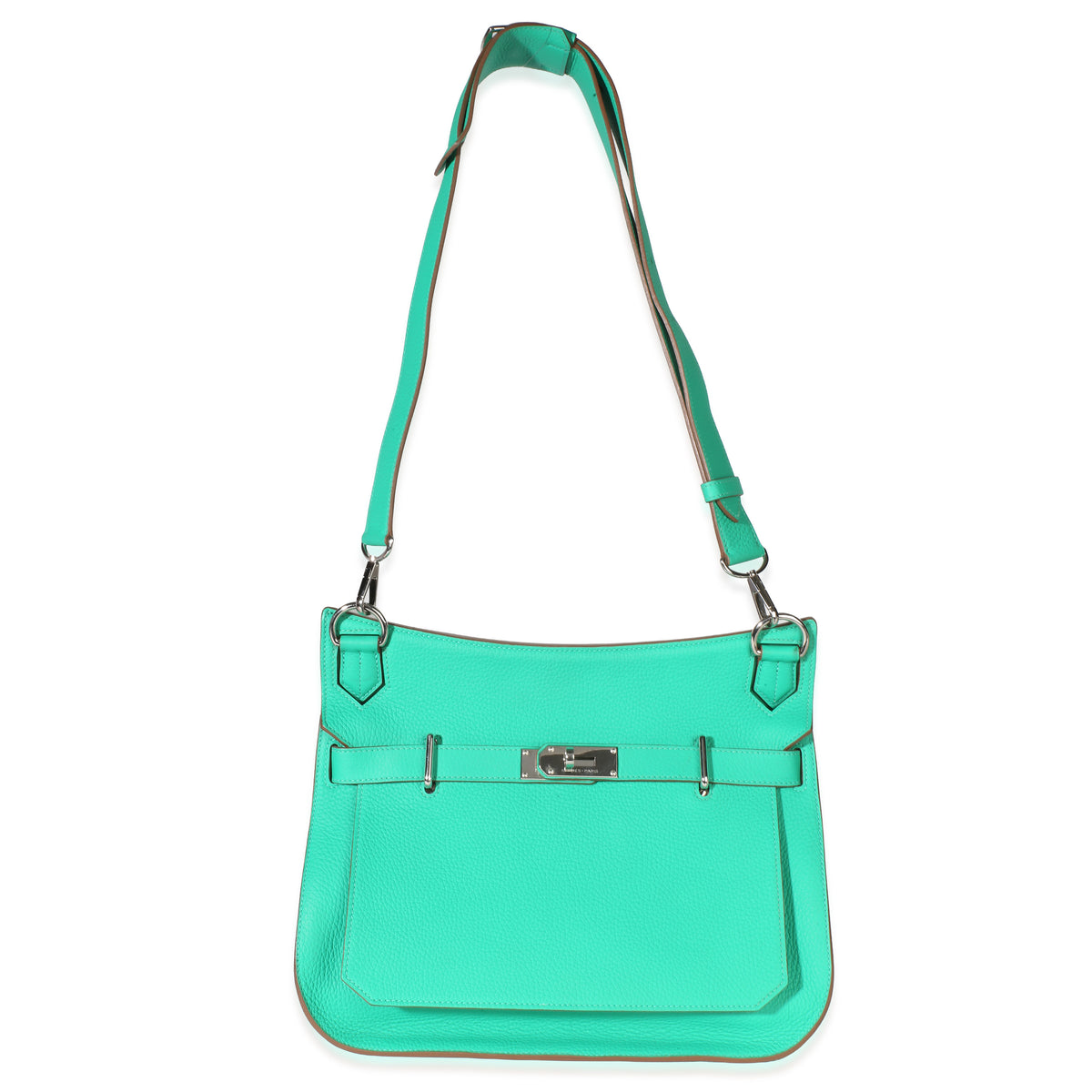 Hermès Menthe Clemence Jypsiere 34 PHW Handbag 8