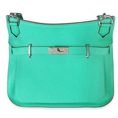 Hermès Menthe Clemence Jypsiere 34 PHW Handbag fv