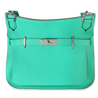 Hermès Menthe Clemence Jypsiere 34 PHW Handbag fv