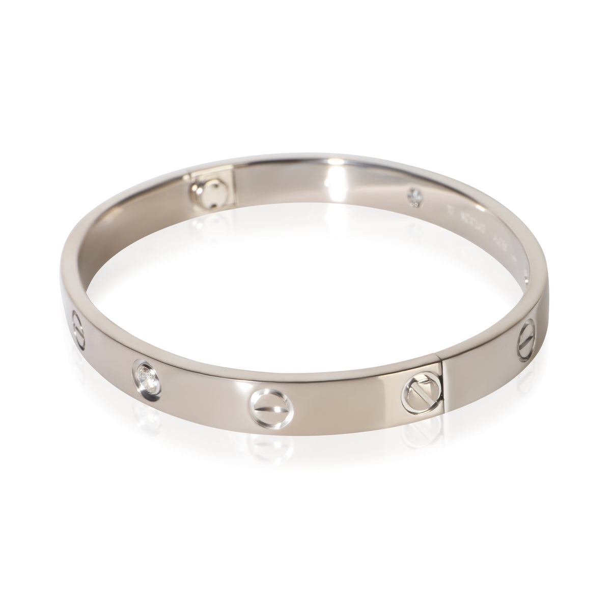 Cartier White Gold Diamond Love Bracelet 2