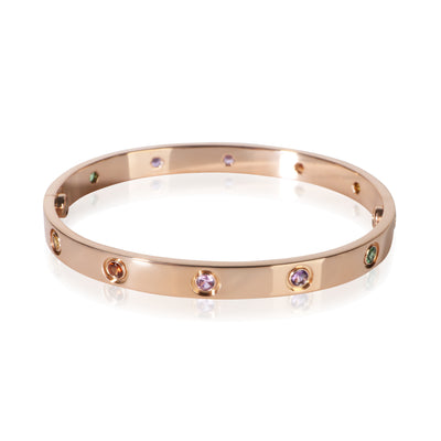 Cartier Rose Gold Rainbow Love Bracelet fv
