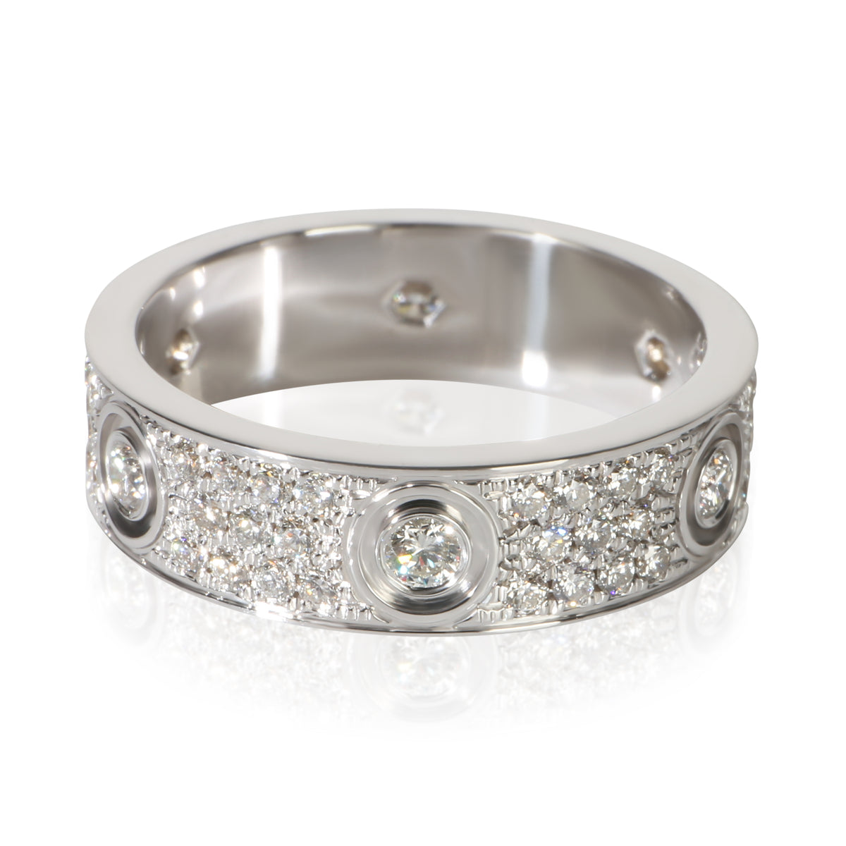 Cartier White Gold Diamond Love Ring 3