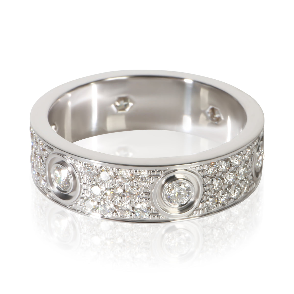 Cartier White Gold Diamond Love Ring 4