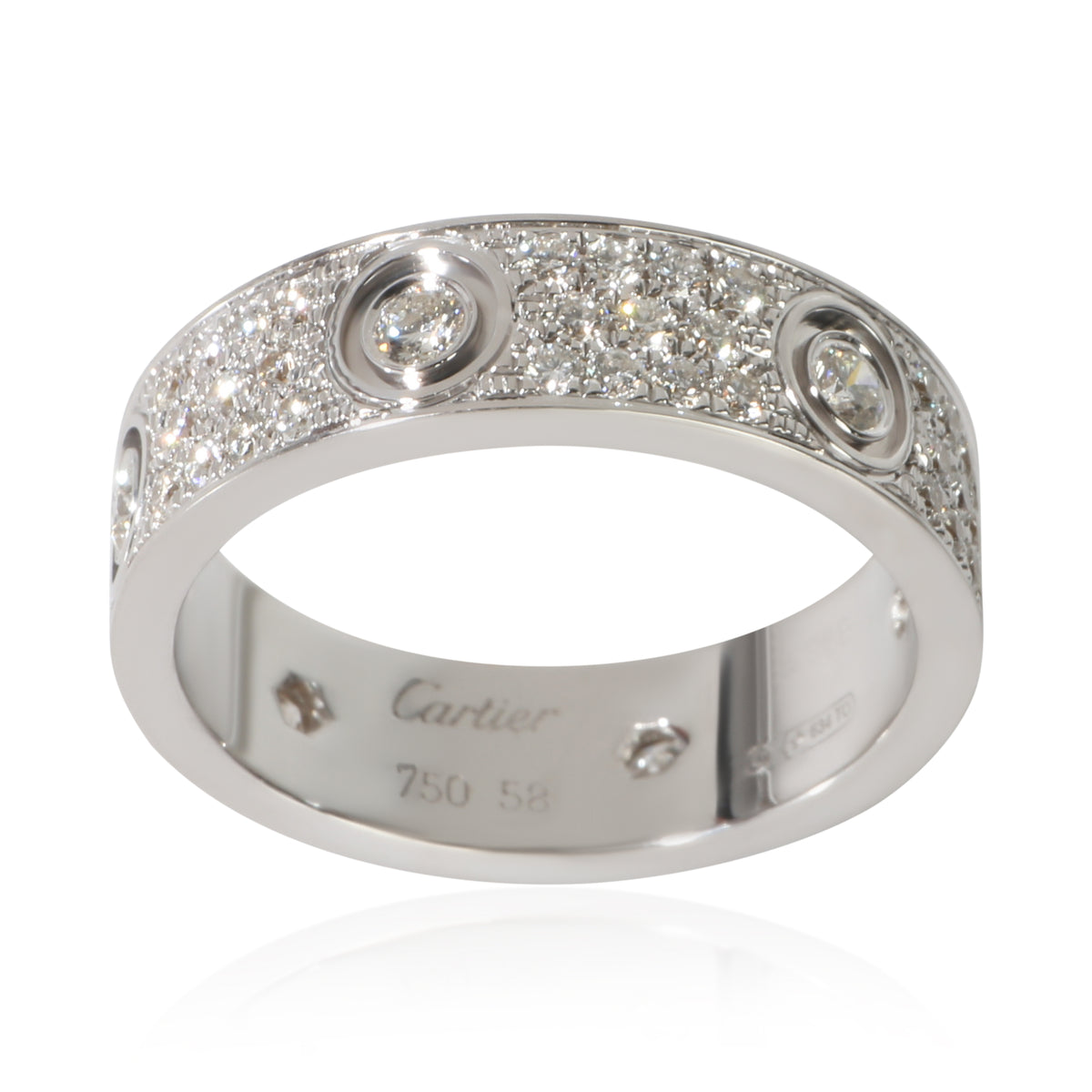 Cartier White Gold Diamond Love Ring 6