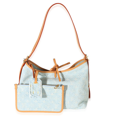 Louis Vuitton Blue Monogram Denim CarryAll PM Handbag fv