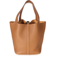 Hermès Gold Clemence Picotin Lock 22 GHW Handbag 3
