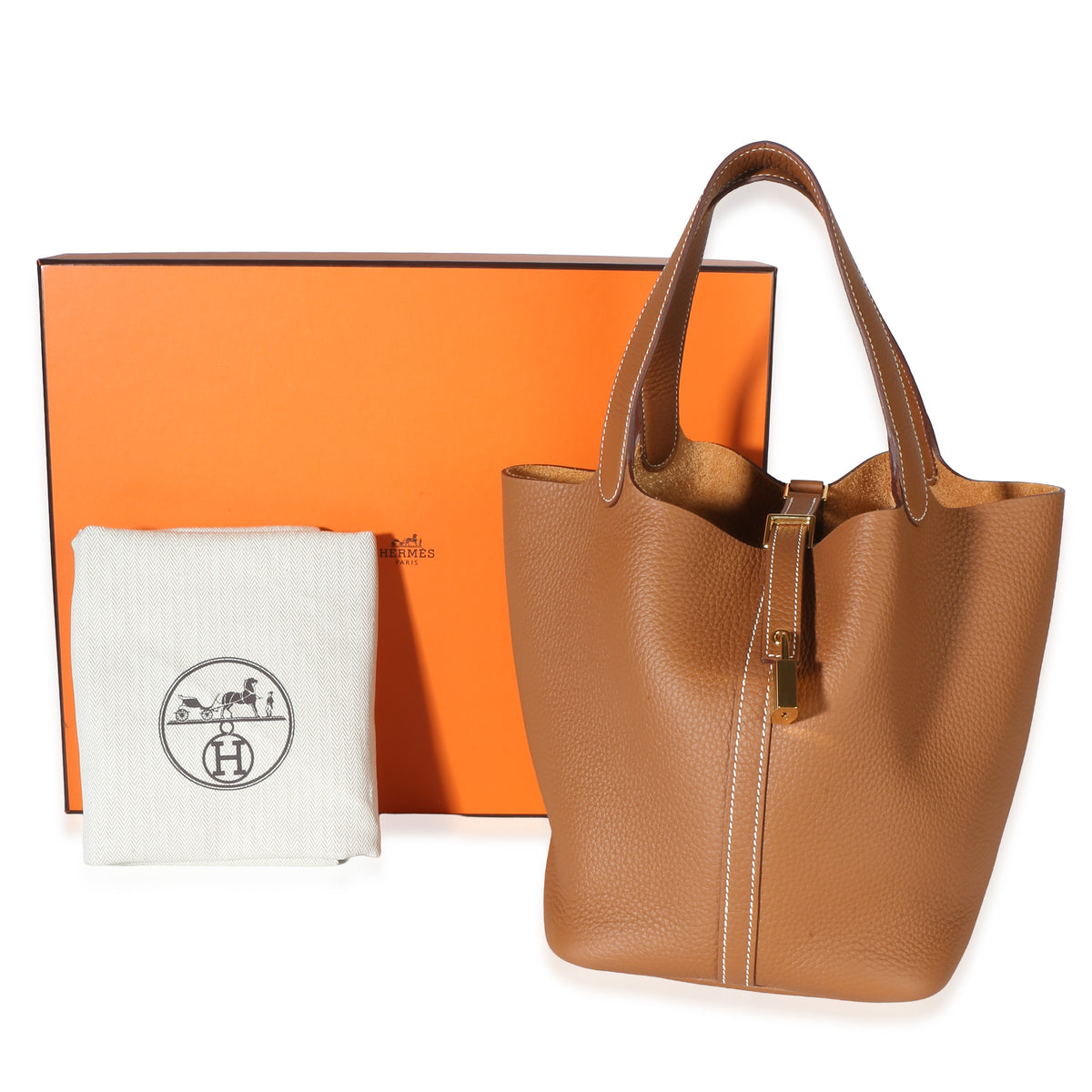 Hermès Gold Clemence Picotin Lock 22 GHW Handbag 9