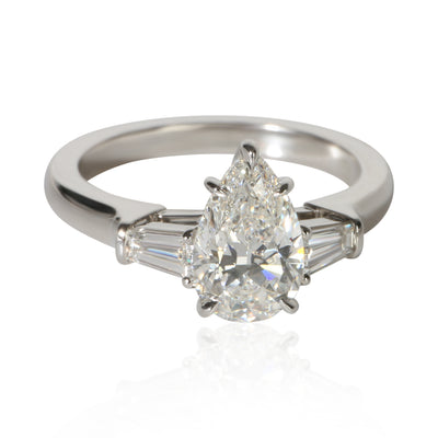 Harry Winston 1.04 ct Pear Diamond Classic Engagement Ring fv