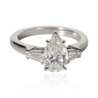 Harry Winston 1.04 ct Pear Diamond Classic Engagement Ring fv