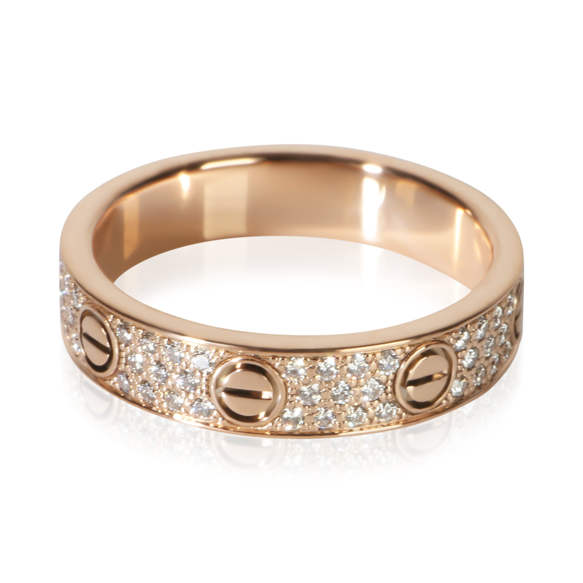 Cartier Rose Gold Diamond Small Model Love Ring 4