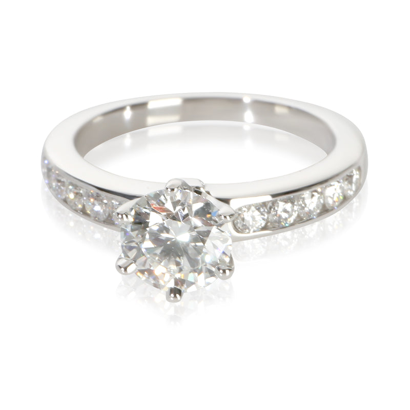 Tiffany & Co. 1.09 ct Round Brilliant Diamond Channel Set Engagement Ring fv