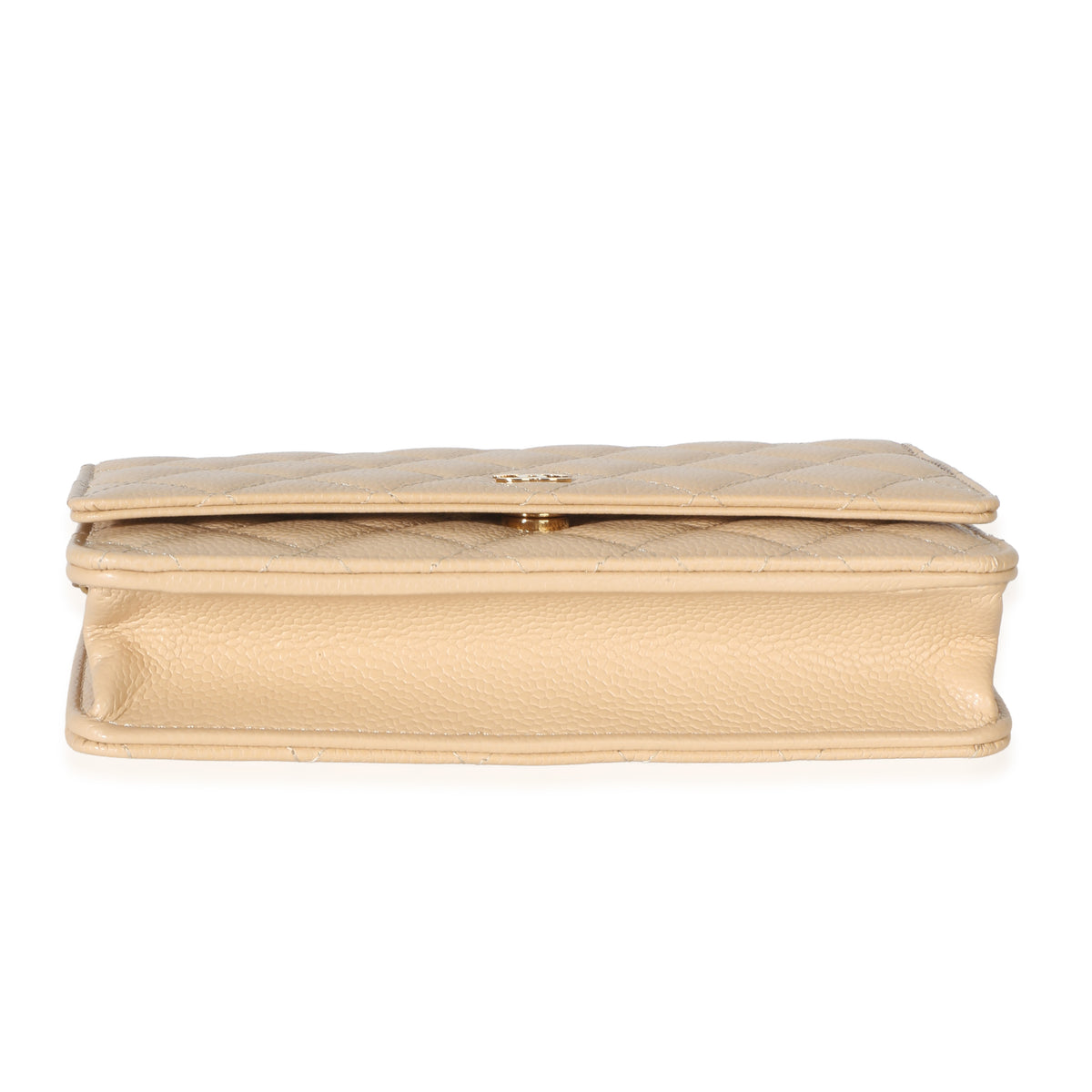 Chanel Beige Quilted Caviar Classic Wallet On Chain Handbag 5