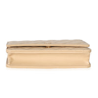 Chanel Beige Quilted Caviar Classic Wallet On Chain Handbag 5