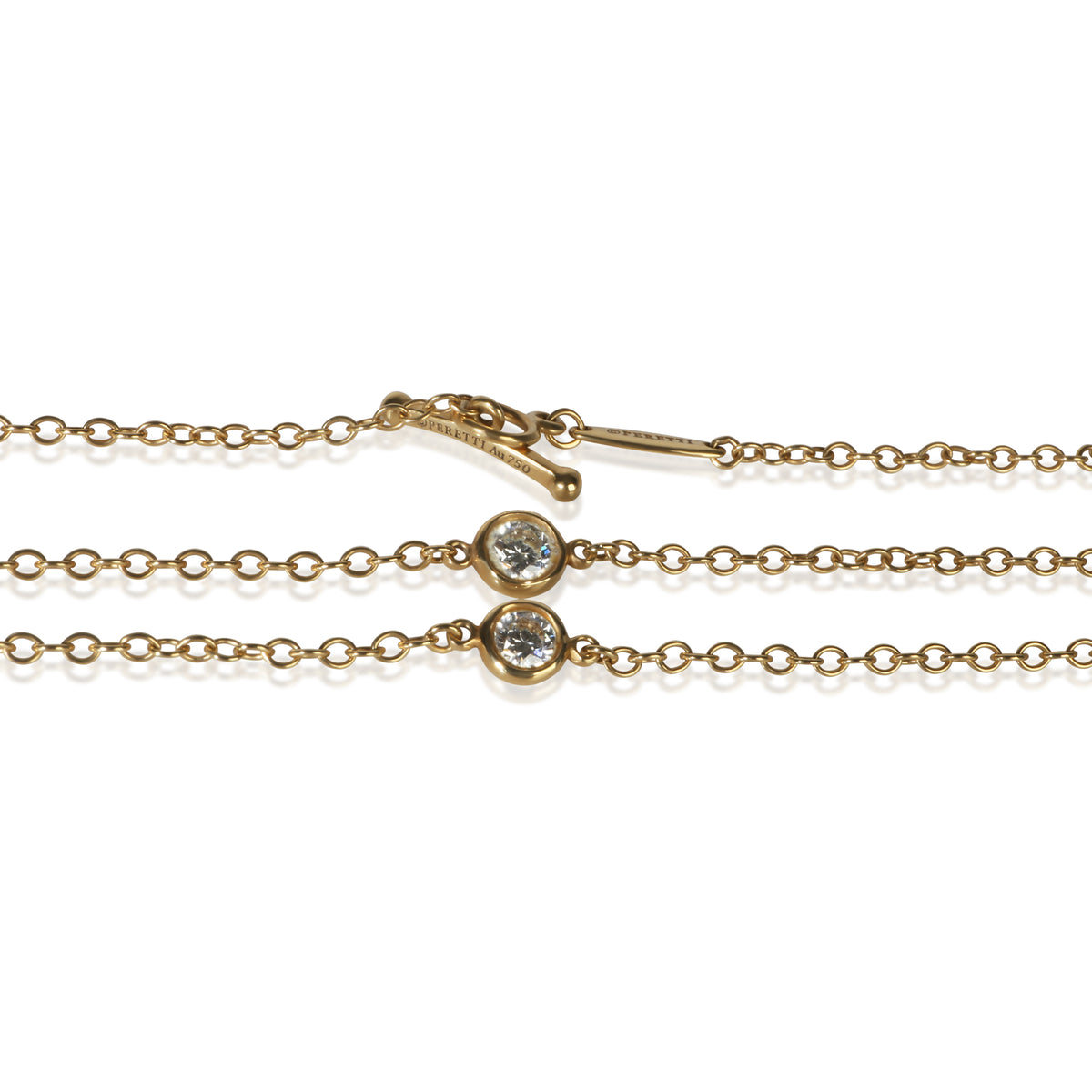 Tiffany & Co. Yellow Gold Diamond Elsa Peretti Diamond By The Yard Sprinkle Neck 2