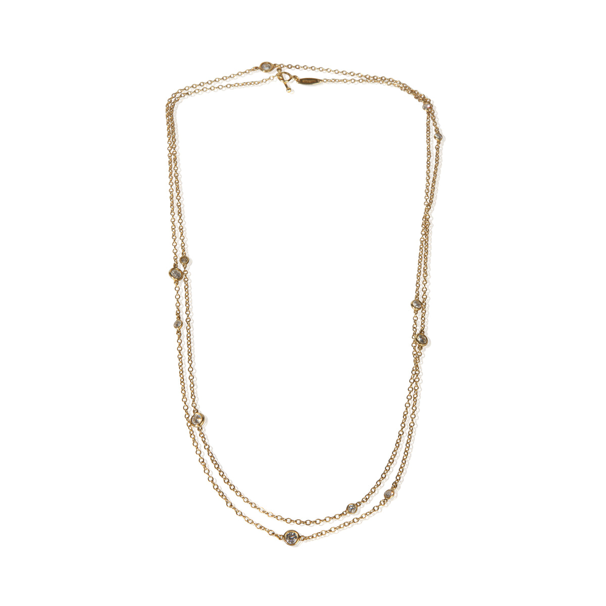 Tiffany & Co. Yellow Gold Diamond Elsa Peretti Diamond By The Yard Sprinkle Neck 3