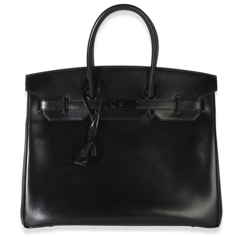 Hermès Black Box So Black Birkin 35 PVD Handbag fv