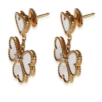 Van Cleef & Arpels Yellow Gold Mother Of Pearl and Diamond Sweet Hearts Earrings 3