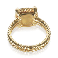 David Yurman Yellow Gold Garnet and Diamond Chatelaine Ring clasp