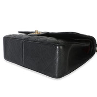 Chanel Black Quilted Caviar Jumbo Double Flap Bag Handbag 6