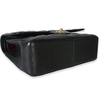 Chanel Black Quilted Caviar Jumbo Double Flap Bag Handbag 7