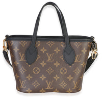 Louis Vuitton Black Monogram Canvas Neverfull Bandouliere Inside Out BB Handbag fv