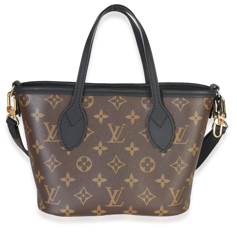 Louis Vuitton Black Monogram Canvas Neverfull Bandouliere Inside Out BB Handbag fv