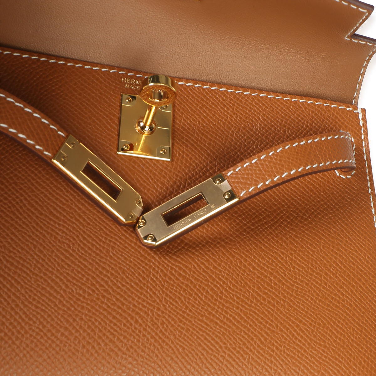 Hermès Gold Epsom Sellier Mini Kelly II 20 GHW Handbag 10