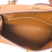Hermès Gold Epsom Sellier Mini Kelly II 20 GHW Handbag 11