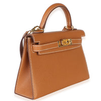 Hermès Gold Epsom Sellier Mini Kelly II 20 GHW Handbag 3