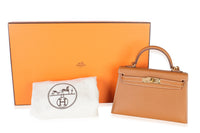 Hermès Gold Epsom Sellier Mini Kelly II 20 GHW Handbag 9