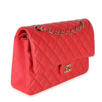 Chanel Red Quilted Caviar Medium Classic Double Flap Bag Handbag 3