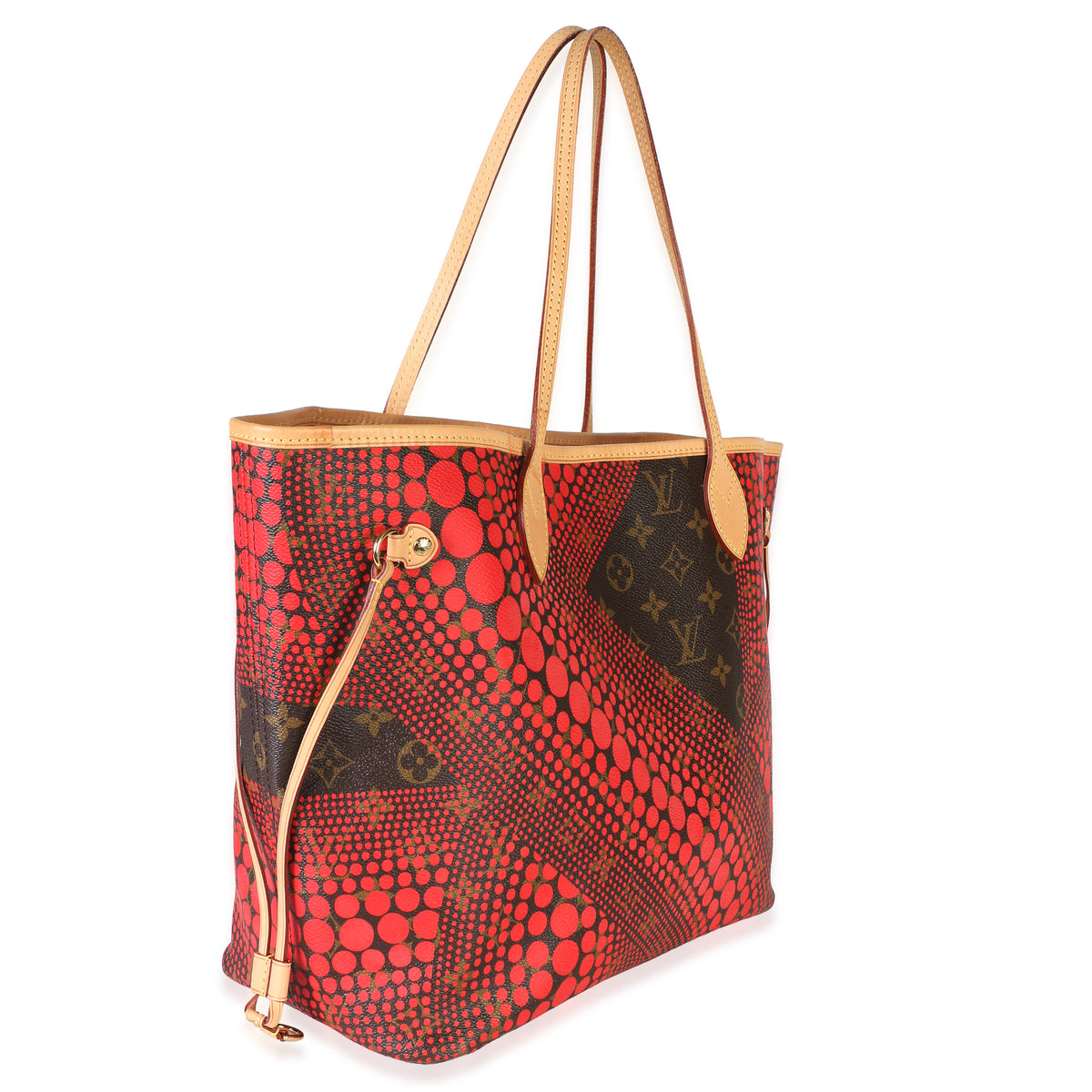 Louis Vuitton Red Monogram Canvas Kusama Waves Neverfull MM Handbag 3