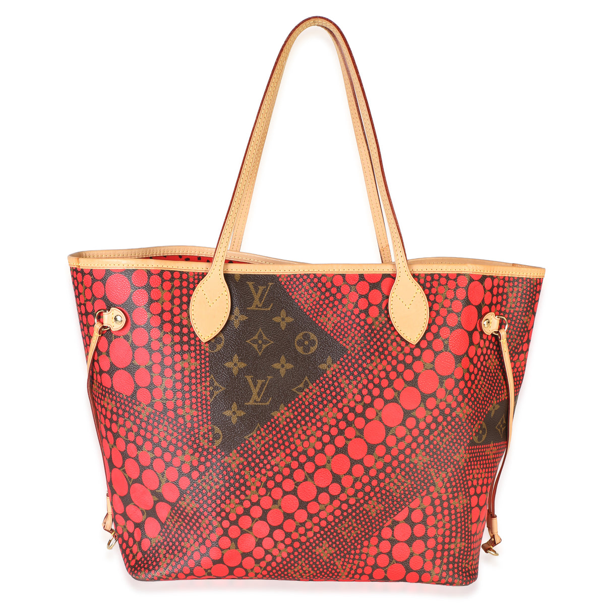 Louis Vuitton Red Monogram Canvas Kusama Waves Neverfull MM Handbag 4