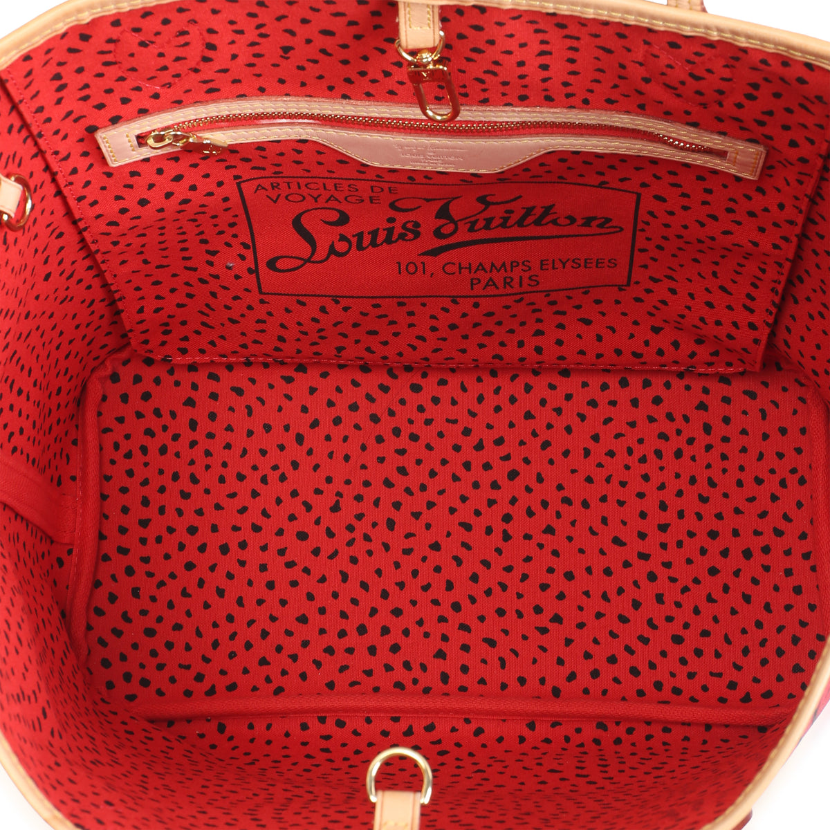 Louis Vuitton Red Monogram Canvas Kusama Waves Neverfull MM Handbag 8