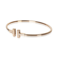 Tiffany & Co. Rose Gold Diamond Tiffany T Wire Bracelet 2