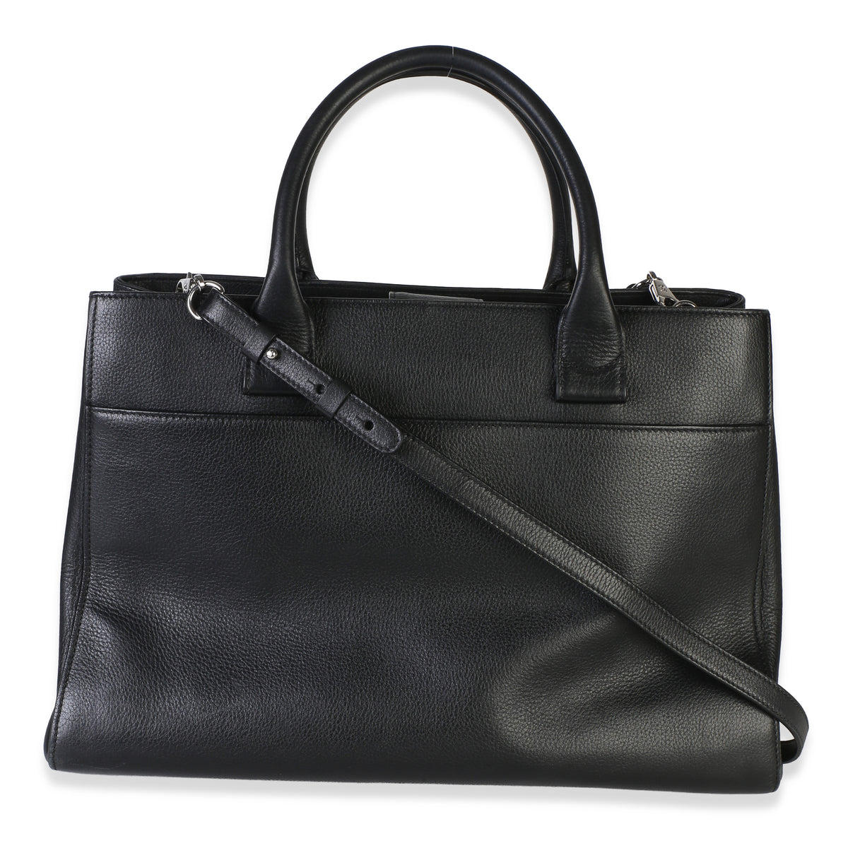 Chanel Black Grained Calfskin Small Neo Executive Shopper Tote Handbag 4