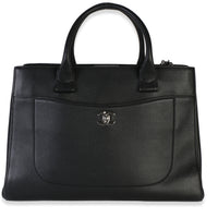 Chanel Black Grained Calfskin Small Neo Executive Shopper Tote Handbag fv