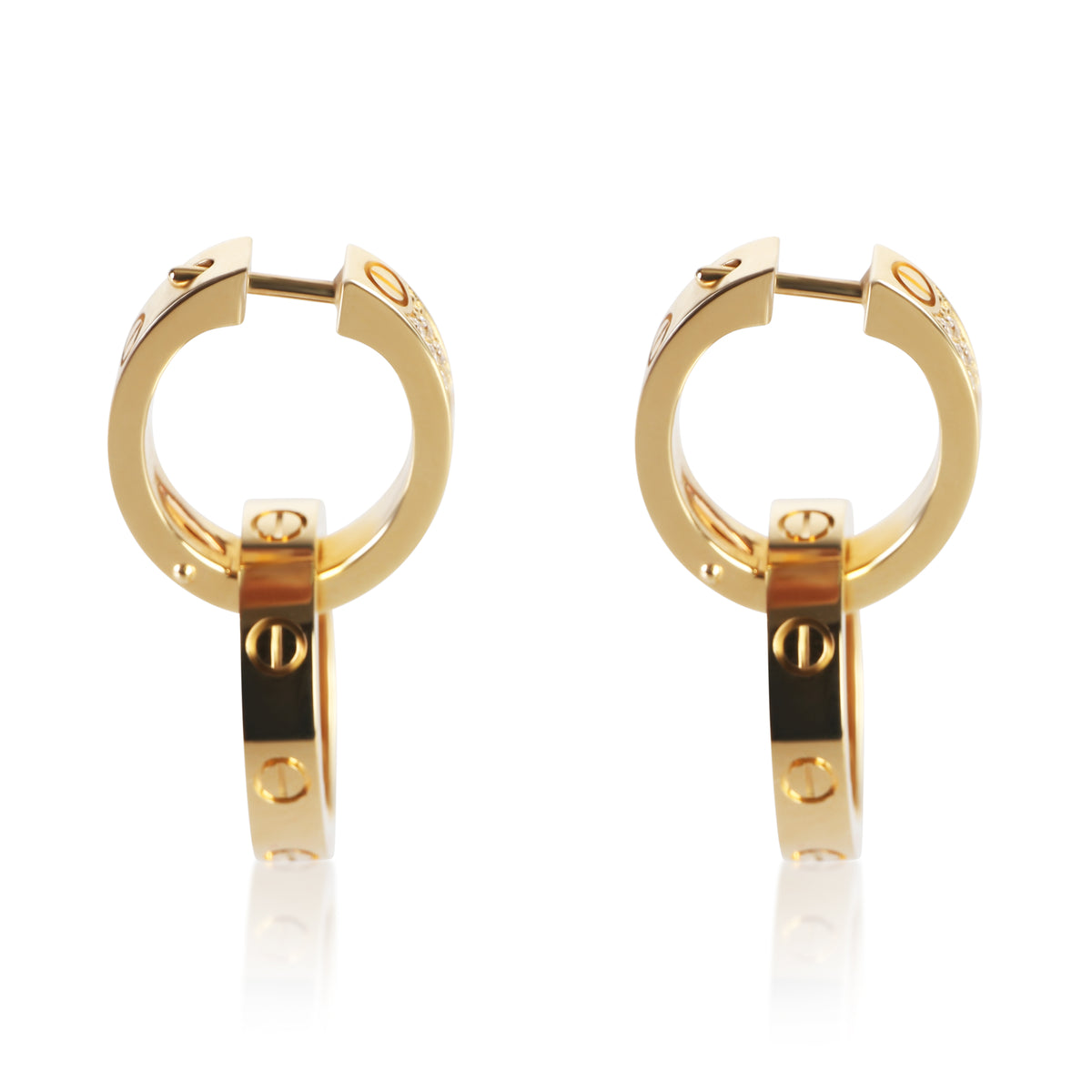 Cartier Yellow Gold Diamond Love Multiwear Earrings 2