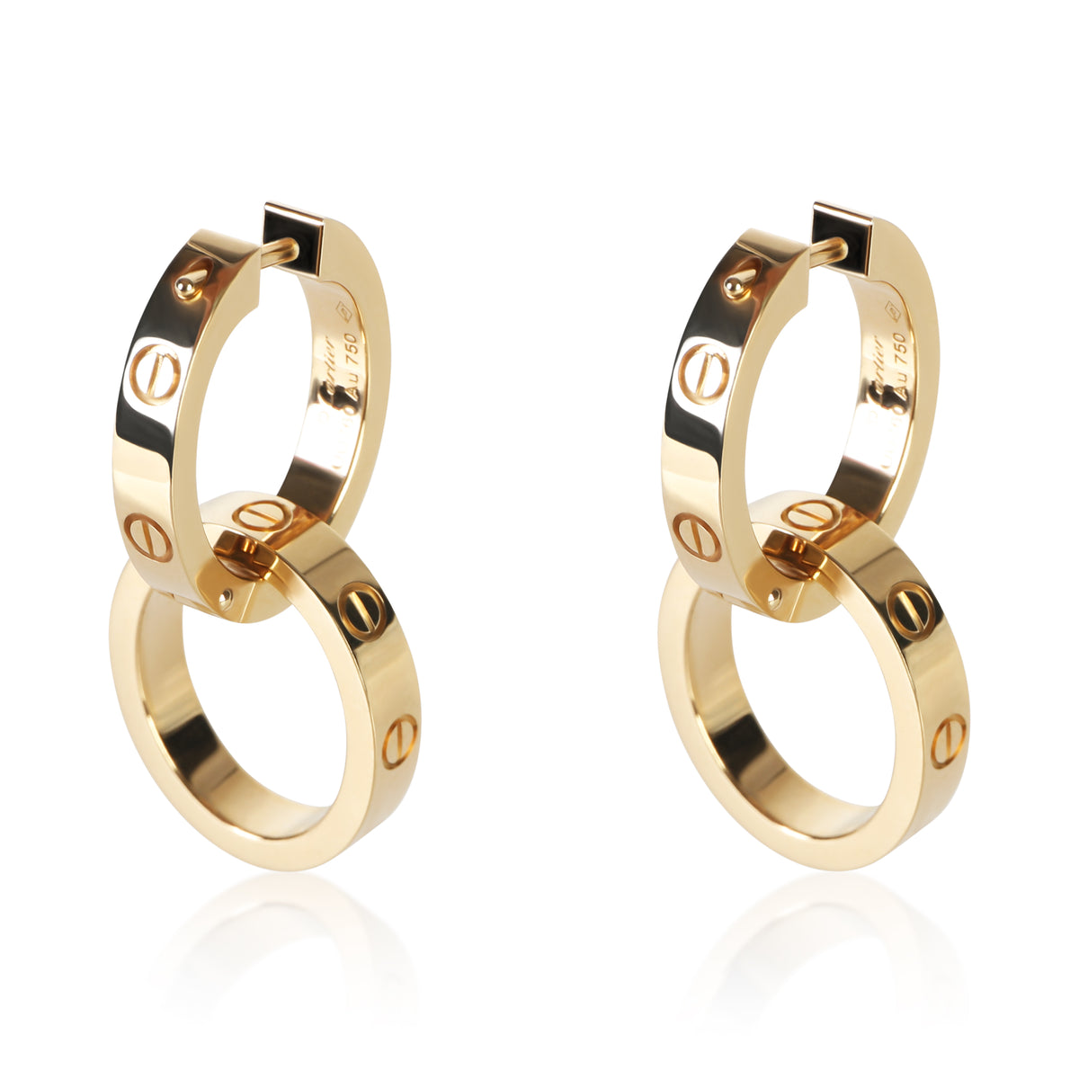 Cartier Yellow Gold Diamond Love Multiwear Earrings 3