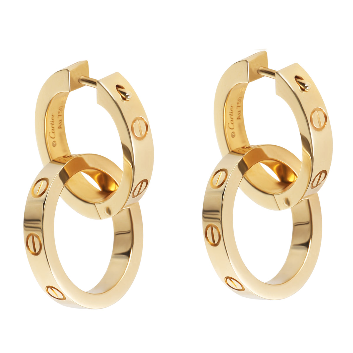 Cartier Yellow Gold Diamond Love Multiwear Earrings 4