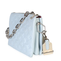 Louis Vuitton Light Blue Monogram Embossed Lambskin Coussin PM Handbag 2
